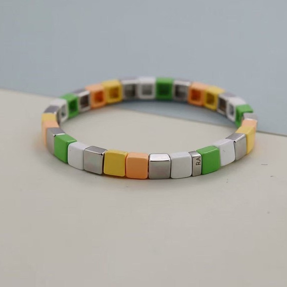 Roxanne Assoulin - Rainbow Brite Bit X Bit Colorful Stretch Bracelet - Picture 1 of 2